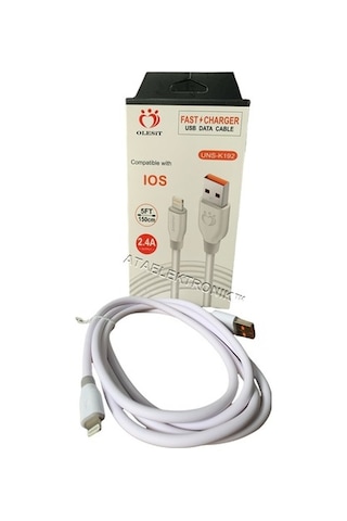 Olesit Apple iPhone Uyumlu 2.4 Amper Hızlı Şarj Şarz Fast Usb Kablo