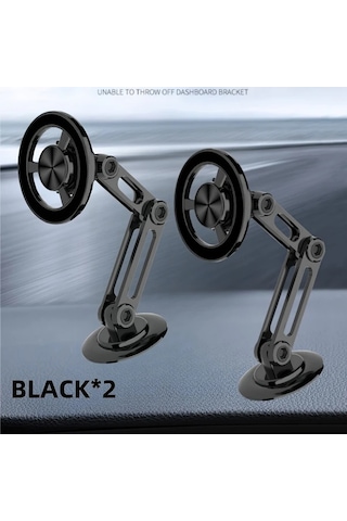 Boatshop1 Sıcak Satış Araba Cep Telefonu Tutucu Güçlü Manyetik 360 Dönen 2 Siyah 4 Baz Yapıştırıcı 4 Halka Demir Levha