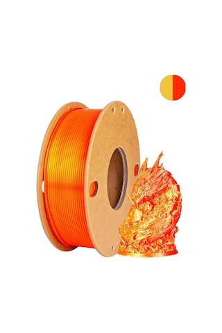 Brightnova 1 Rulo Altın Kırmızı Mor Maviden Geçişli Pla Filament Fdm Fff Yazıcı Uyumlu Mimari Model Takı Prototip 3d Baskı Malzemesi