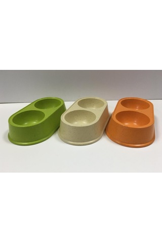 Bobo İkili Kedi Mama ve Su Kabı 2 x 150 ML Çok Renkli