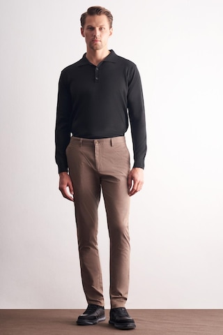 Kahverengi Yan Cep Düz Paça Pamuklu Slim Fit Chino Casual Pantolon 1003255164 Kahverengi