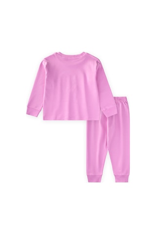 Cigit Kedi Baskılı Pijama Takım 2-8 Yaş Pembe Pembe