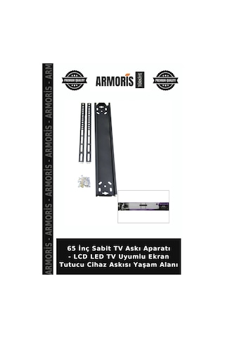 65 İnç Sabit Tv Askı Aparatı - Lcd Led Tv Uyumlu Ekran Tutucu Cihaz Askısı Yaşam Alanı