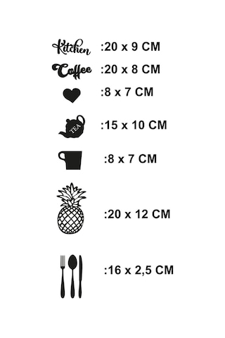 Kitchen 9 Parça Duvar Dekorasyonu