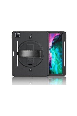 Apple İpad Pro 12.9 2021 Kılıf Strap-c Otterbox Tablet Kapak - Siyah Arka Kapak