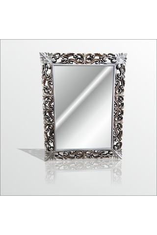 45X60Cm Eskitme Gümüş Işleme Rustik Boy Banyo Duvar Salon Aynası Gümüş