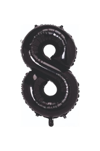 8 Yaş Siyah Folyo Balon 34 Inc 76 Cm Tüm Yaşlar