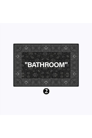 Evaşk Banyo Paspası İpeksi Kadifemsi Halı Yüzey Kaymaz Taban 40x60 BM01940S Siyah