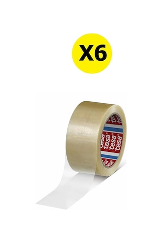 Tesa Koli Bandı Doğal Kauçuk Şeffaf 100mx45mm X6 Adet 6 Adet