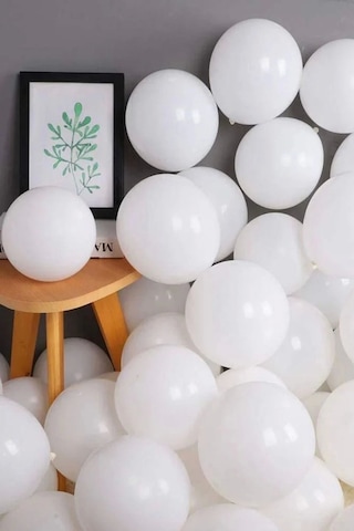 Parti Doğum Günü 23 Nisan Organizasyon Balonu 20 Adet BEYAZ