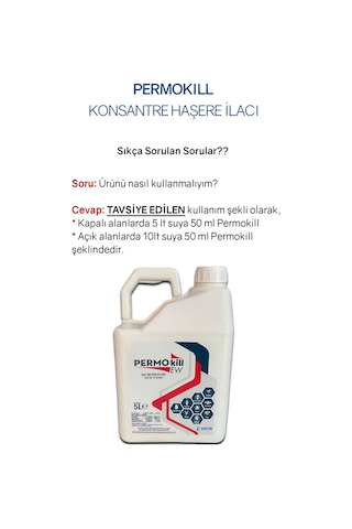 Permokill 18 Ew 5 Litre Haşere Konsantre Sıvı