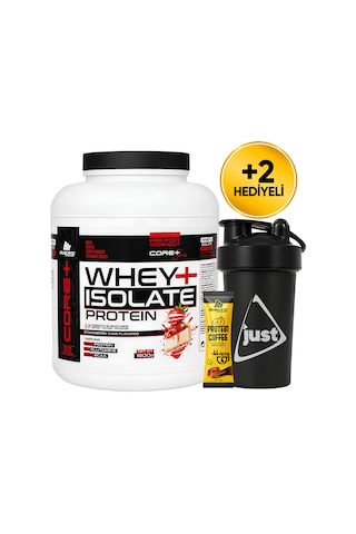 Mustang Nutrition Core+ Series Isolate Whey Protein Tozu 1800 Gr 60 Servis Çilekli Pasta + Shaker + Protein Kahve Hediyeli
