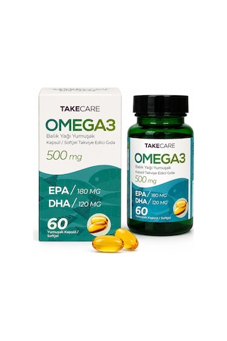Takecare Omega 3 Balık Yağı 500 Mg 60 Softjel