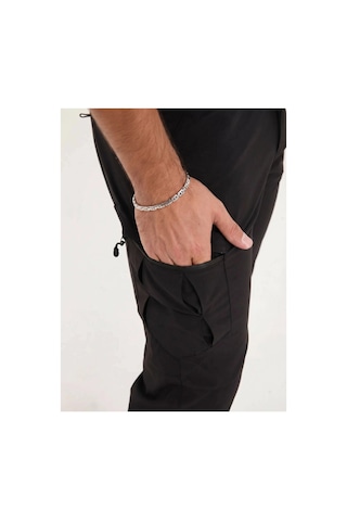 Outdo Erkek Taktik Pantolon Su İtici Likralı Yazlık Outdoor Esnek Rahat Dayanıklı Siyah Siyah