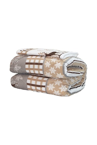 Merinos Comforter Tek Kişilik Yorgan Seti - Deer Bej Bej