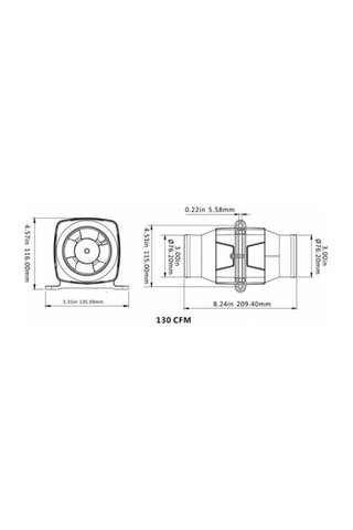 Seaflo Blower 12v 100 Mm