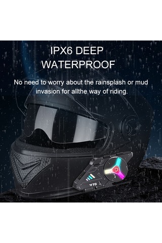 Wezone Motosiklet Kask Bluetooth Kulaklığı: Ipx6 Su Geçirmez, Gürültü Engelleme, 25 Saat Kullanim Süresi, Ses Asistanı Desteği, Siyah Sert Mikrofon