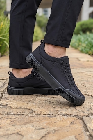 In Step Citycomfort Kömür Kapitone Dokulu Modern Erkek Sneaker Siyah