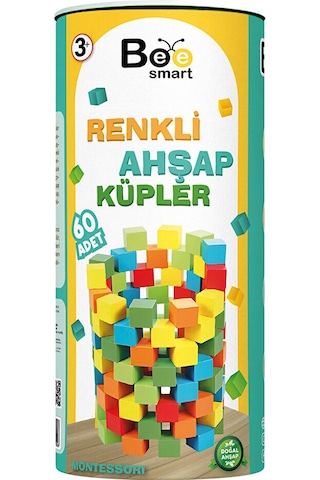 Renkli Ahşap Küpler 5 Adet