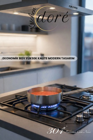 Çelik Sos Tavası 304 Yüksek Kaliteli Çelik Sos Ve Tereyağ Eritme Tenceresi 12 Cm Diğer