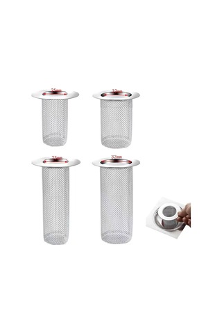 Xiyyadms 304 Paslanmaz Çelik Su Tüpü Filtresi - Tüy, Artık Tutucu, Tıkanıklık Önleyici, 4 Farklı Boyut, Banyo-mutfak Uyumlu Diğer