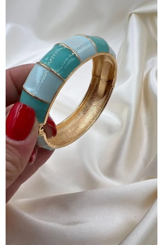 Bb Mineli Yeşil Bilezik Kelepçe