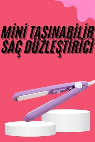 Saç - 313 - Düzleştirici Pürüzsüz Parlaklık Seyahat Tipi Tnabilir - Shopılke - Seramik Kaplama