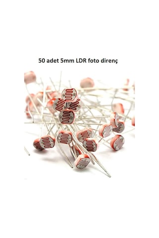 Robotiko-5Mm Ldr Işık Sensörü Foto Direnç 50 Adet