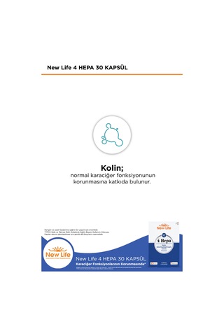 4 Hepa 30 Yumuşak Kapsül Kolin - Silibin Fosfolipid Kompleksi - Enginar - Karahindiba