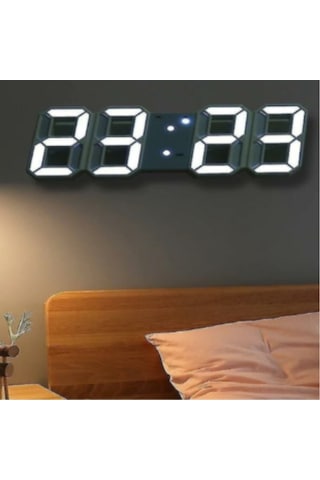 Youtek Beyaz Led Dijital Saat - 8 Karekter 3d Sayı, Usb Ve Dahili Pil, Duvar/üstü Oda Zamanlayıcı Diğer