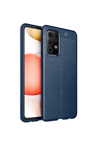 Galaxy A72 Uyumlu Deri Tasarımlı Kamera Korumalı Kılıf