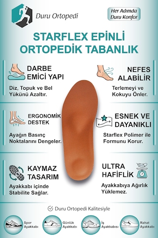 Starflex Ortopedik Tabanlık Epinli 1 Çift