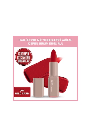 Maybelline New York Serum Etkili Hyalüronik Asit Ve Besleyici Yağ İçeren Matte Ruj 004 Wild Card