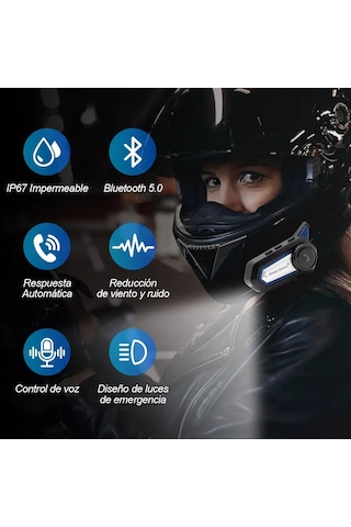 Springsun Bt31 Motosiklet Kaskı Bluetooth Kulaklık - Su Geçirmez, Uzun Pil Ömrü, Siri Uyumlu