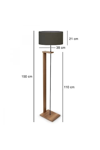 Homing AYD-3131 Pi Ahşap Gövdeli Vizon Kumaş Başlıklı Lambader