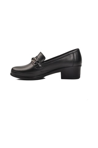 Scavia 05995 Anatomic Doğal Deri Kadın Ayakkabı Sıyah Siyah