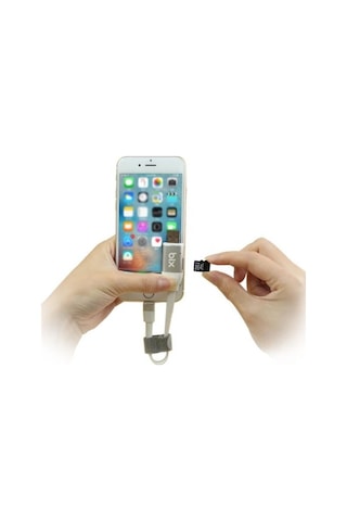 Bix IData Pro Micro Sd Kart Okuyuculu Apple iPhone Uyumlu Şarj Kablosu (514862085)