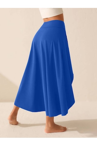 Kadın Cep Detay Taytlı Sandy Etek Saks Mavi