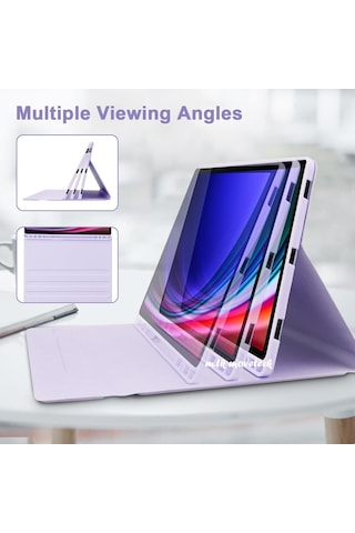 Galaxy Uyumlu Tab S9 Fe 10.9 Klavyeli Kılıf Bluetooth Türkçe Q