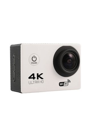 F60 2.0 İnç Ekran 170 Derece Geniş Açılı Wifi Sport Action Camera Kamera Kamerası, Su Geçirmez Konut Kılıfı, Destek 64gb Mikro Sd Kartı Beyaz