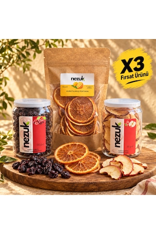 Kurutulmuş Meyve 3 Lü Karışık Set 210 G Çekirdeksiz Kiraz Kurusu 130 G, Portakal Kurusu 50 G, Kırmızı Elma Kurusu 30 G Nezuk 200 G Kurutulmuş Meyve 3 Lü Karışık Set 210 G Çekirdeksiz Kiraz Kurusu 130 G, Portakal Kurusu 50 G, Kırmızı Elma Kurusu 30 G Nezuk 200 G