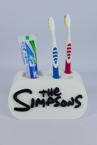 The Simpson - Dekoratif Diş Fırçalık Beyaz
