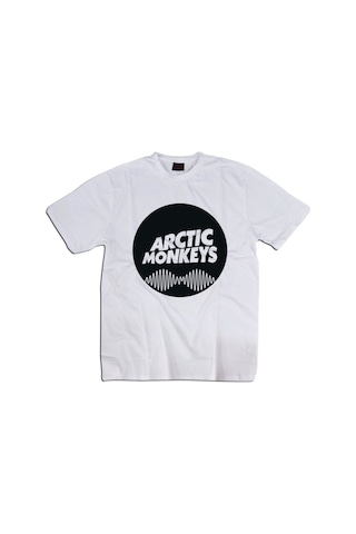 Stoned&Fame Unisex Beyaz Arctic Monkeys Baskılı T-shirt Beyaz