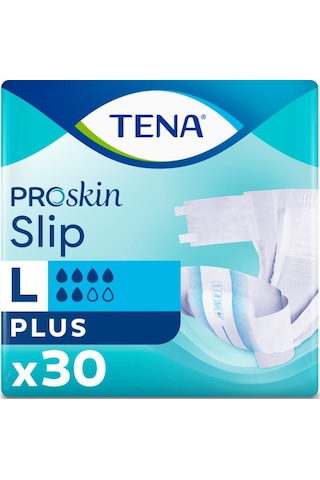 Tena Proskin Slip Plus 6 Damla Belbantlı Hasta Bezi Büyük Boy L 3 x 30'Lu 90 Adet Tena Proskin Slip Plus 6 Damla Belbantlı Hasta Bezi Büyük Boy L 3 x 30'Lu 90 Adet