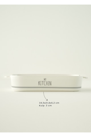Bella Maison My Kitchen 2'li Porselen Fırın Kabı Seti Beyaz