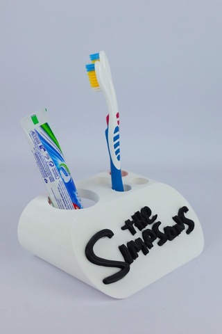 The Simpson - Dekoratif Diş Fırçalık Beyaz