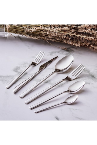 Emsan Elegance Bello 84 Parça Çatal Kaşık Bıçak Takımı Gümüş