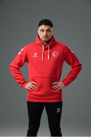 Hummel Armin Milli Takım Pamuklu Hoodie Kırmızı