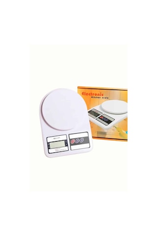 Dijital Hassas 10 Kg Mutfak Terazisi Tartısı Lcd Ekran Mutfak Tartısı Beyaz