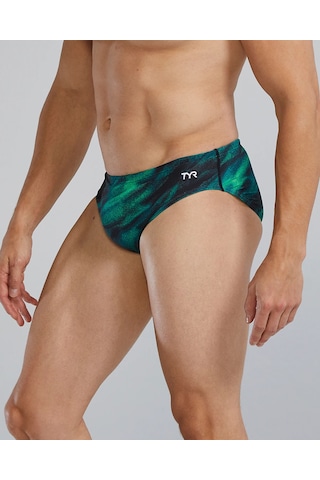 Tyr Durafast Elite Erkek Brief Mayo - Soren Siyah - Yeşil